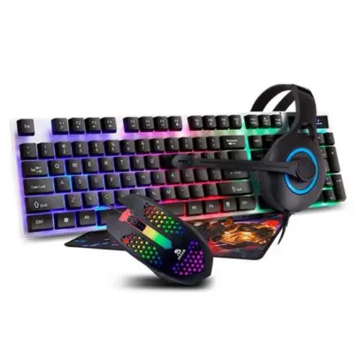 Pack Gaming 4 en 1 JK-988 – Clavier, Souris, Casque et Tapis – Prix Maroc