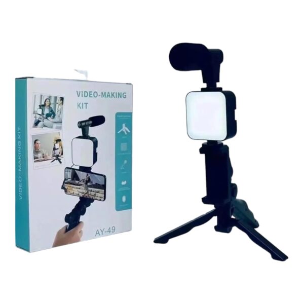 AY-49 - Kit Video-making Vlogger – Trépied – Microphone prix marco
