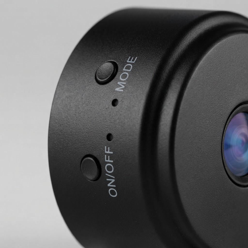 Mini Caméra Cachée – GENERIC – Full HD 1080P – Vision Nocturne – Détection de Mouvement — vue rapprochée des détails visibles