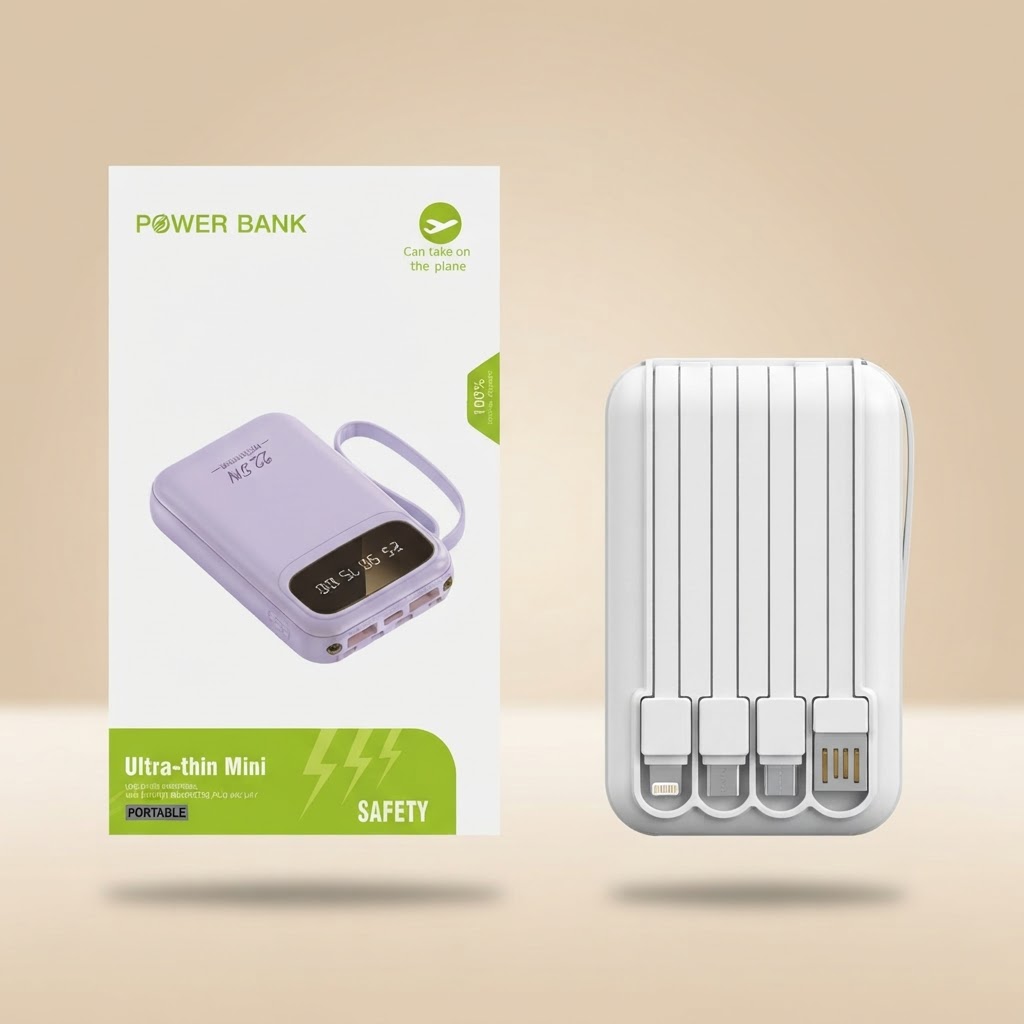 Power Bank Ultra-thin Mini 22.5W avec arrière-plan retravaillé