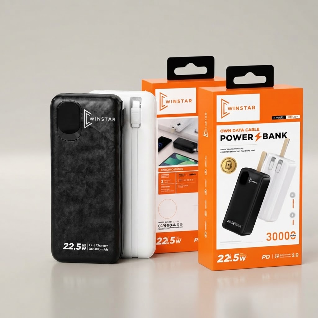 Power Bank Winstar WFR-007 avec arrière-plan retravaillé