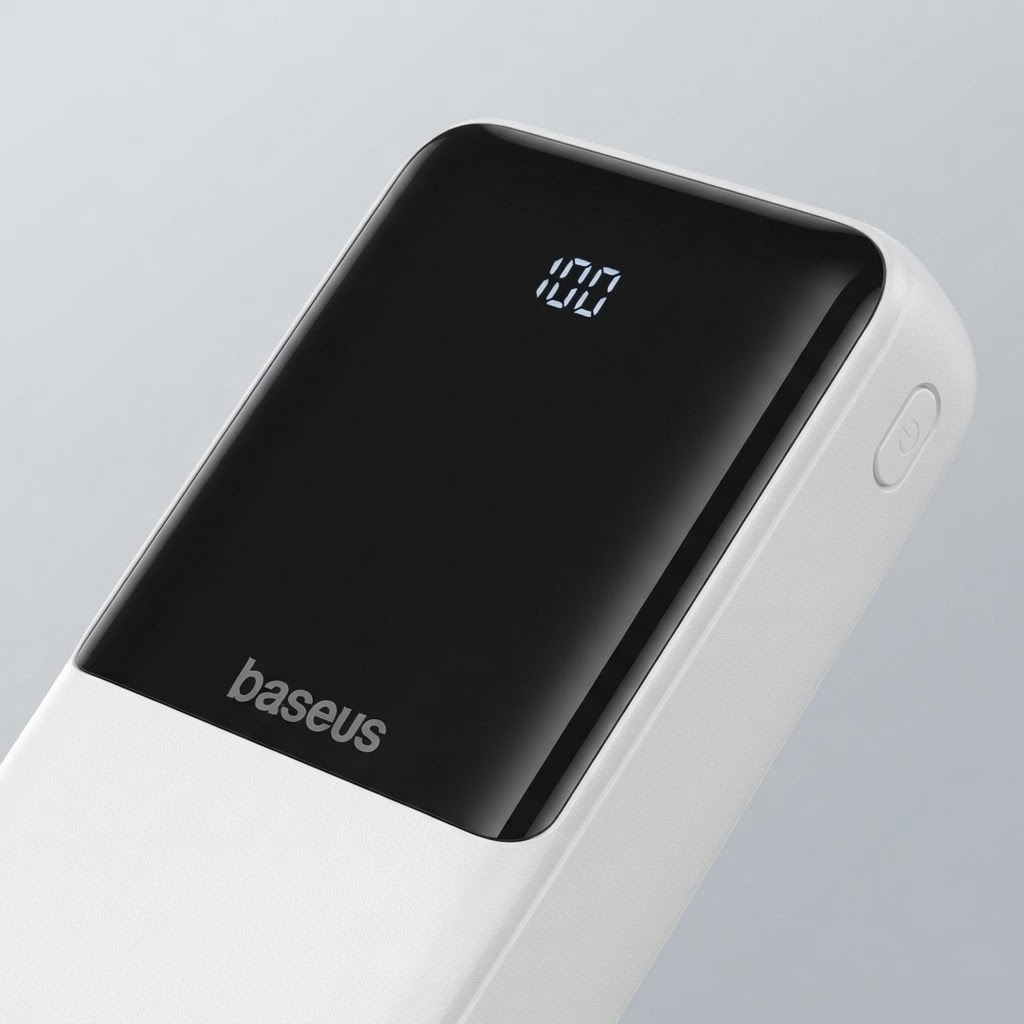 Batterie externe Baseus Lipow Dual-Cable Power Bank avec affichage numérique 20 000 mAh 22,5 W — détails du produit